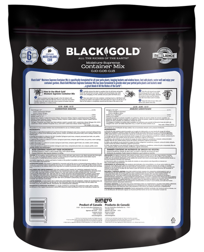 Potting Soil Black Gold Moisture Supreme 8 qt