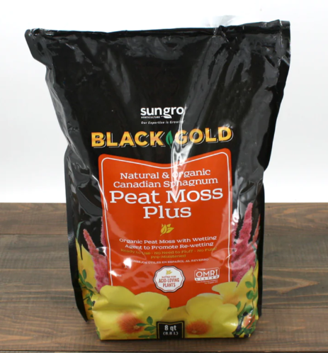 Natural & Organic Canadian Sphagnum Peat Moss Plus BLACK GOLD 8 QT