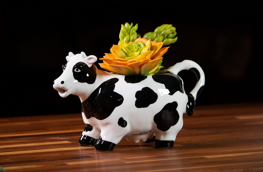 9" Moo Cow Planter